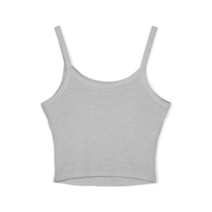 Spaghetti Tank Top — "Master Peace" Gothic Script Crop Tank